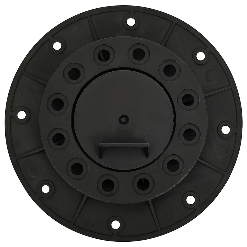 Lot de 10 pieds de terrasse réglables 25-40 mm facile à installer jardin extérieur en polypropylène noir 02_0046079