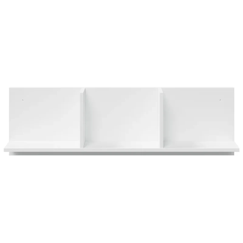 Armoire murale flottante moderne gain de place 100 x 16,5 x 30 cm en bois d'ingénierie blanc 02_0050586