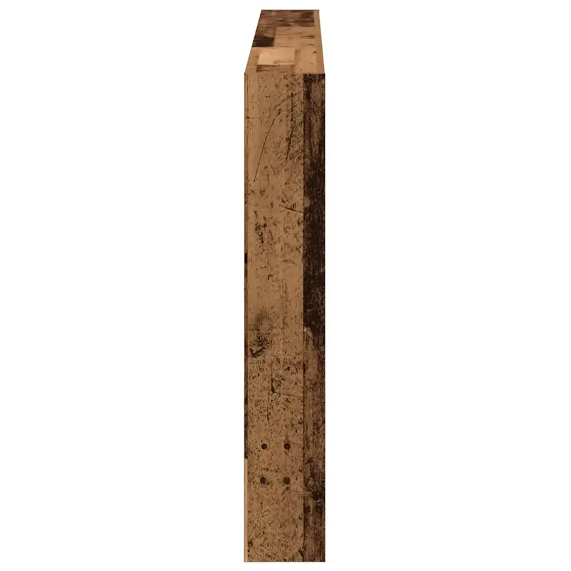 Armoire tête de lit avec rangement et lumières LED 180 x 17 x 102 cm en bois d'ingénierie vieux bois 02_0051950