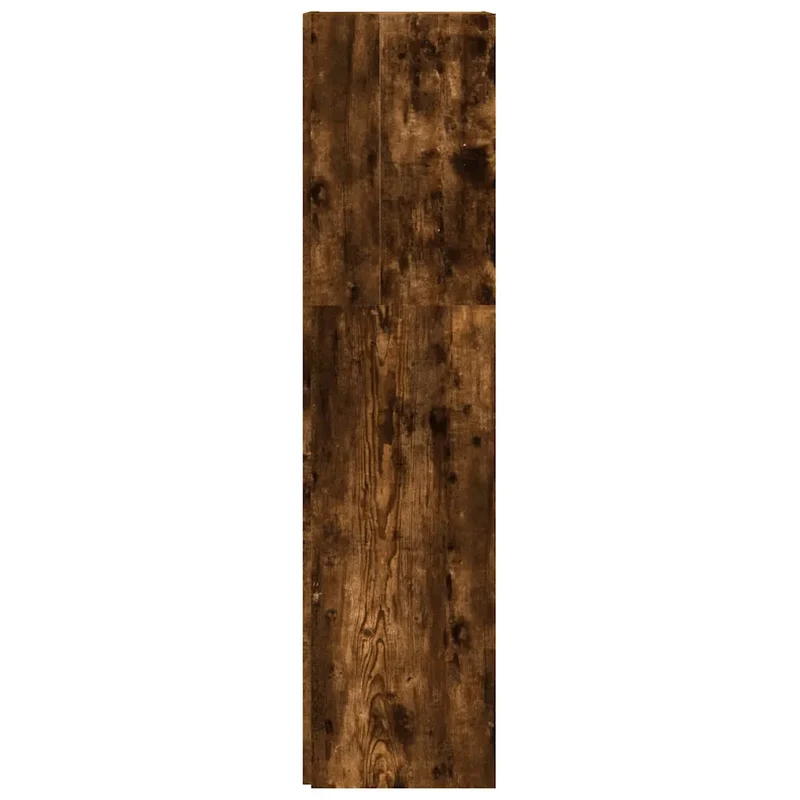 Armoire d'angle moderne rangement compacte 33 x 33 x 132 cm en bois d'ingénierie chêne fumé 02_0048262