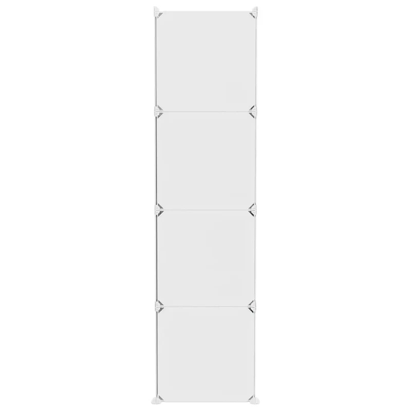 Armoire de rangement cubique enfants 124,5 x 31,5 x 123,5 cm design coloré pratique en PP blanc 02_0047047