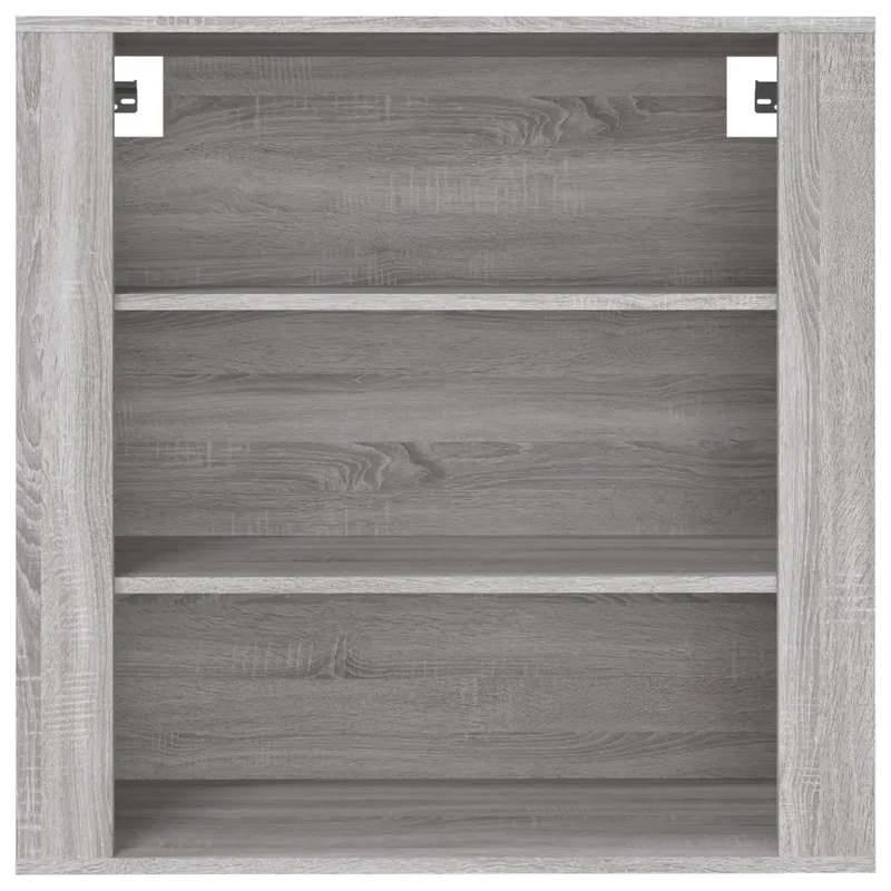 Armoire murale pratique polyvalente 80 x 33 x 80 cm avec 3 étagères en bois d'ingénierie gris 02_0048286