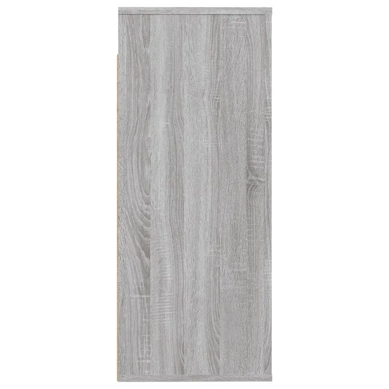 Armoire murale pratique polyvalente 80 x 33 x 80 cm avec 3 étagères en bois d'ingénierie gris 02_0048286