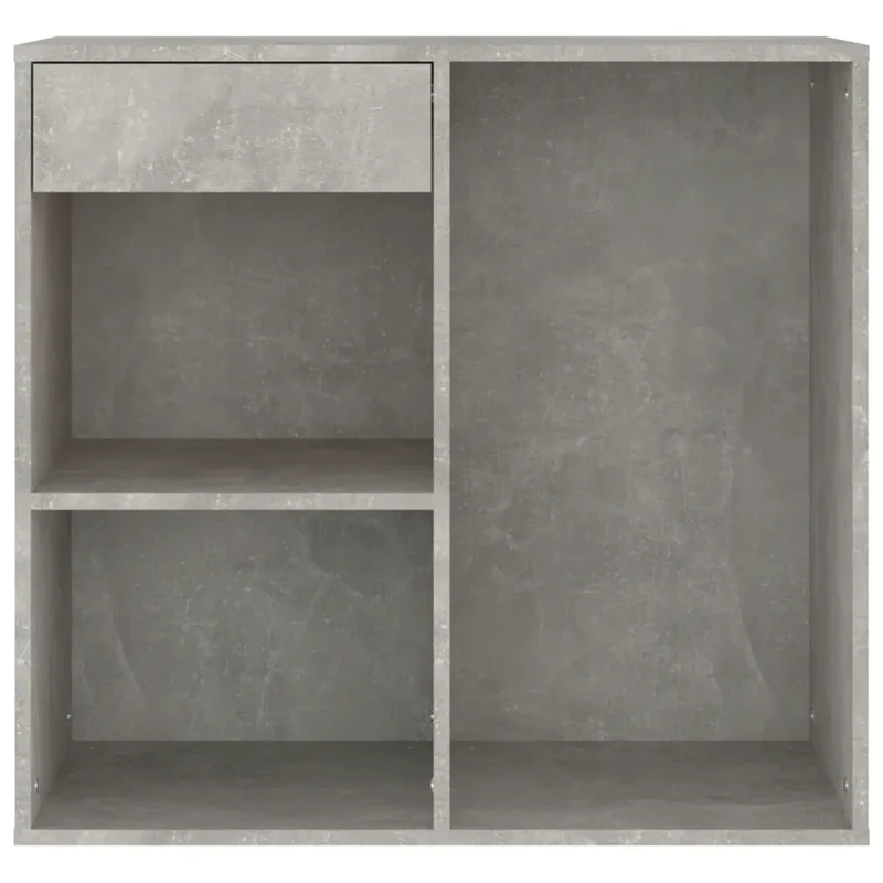 Armoire à cosmétiques moderne design pratique rangement 80 x 40 x 75 cm en bois d'ingénierie gris béton 02_0047951