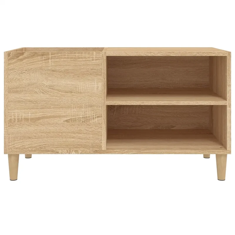 Armoire à disques pratique et classique 84,5 x 38 x 48 cm en bois d'ingénierie chêne sonoma 02_0049197