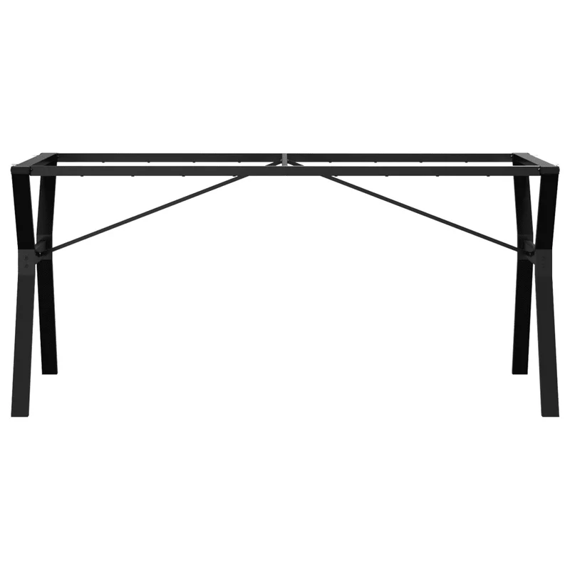 Pieds de table à manger cadre en Y 160 x 80 x 73 cm robustes design industriel en acier noir 02_0047263