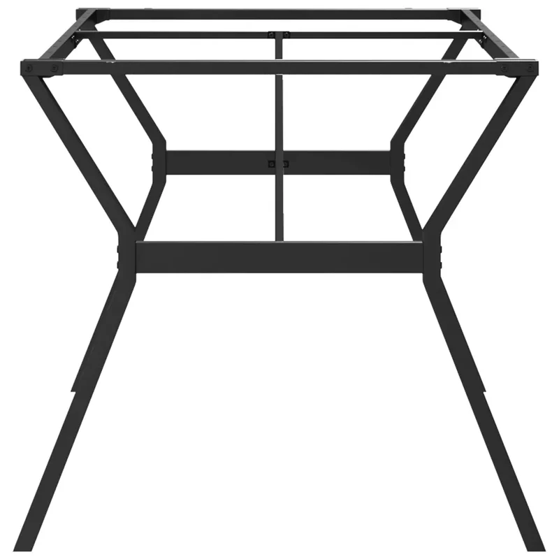 Pieds de table à manger cadre en Y 160 x 80 x 73 cm robustes design industriel en acier noir 02_0047263