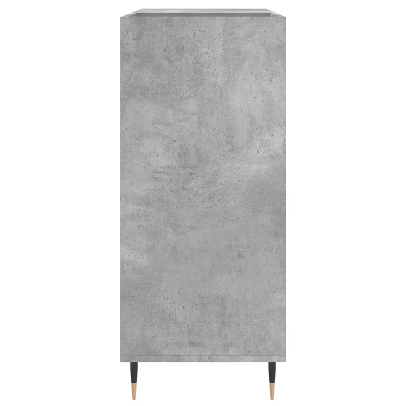 Armoire à disques pratique design industriel meuble rangement salon 84 x 38 x 89 cm en bois gris béton 02_0049163