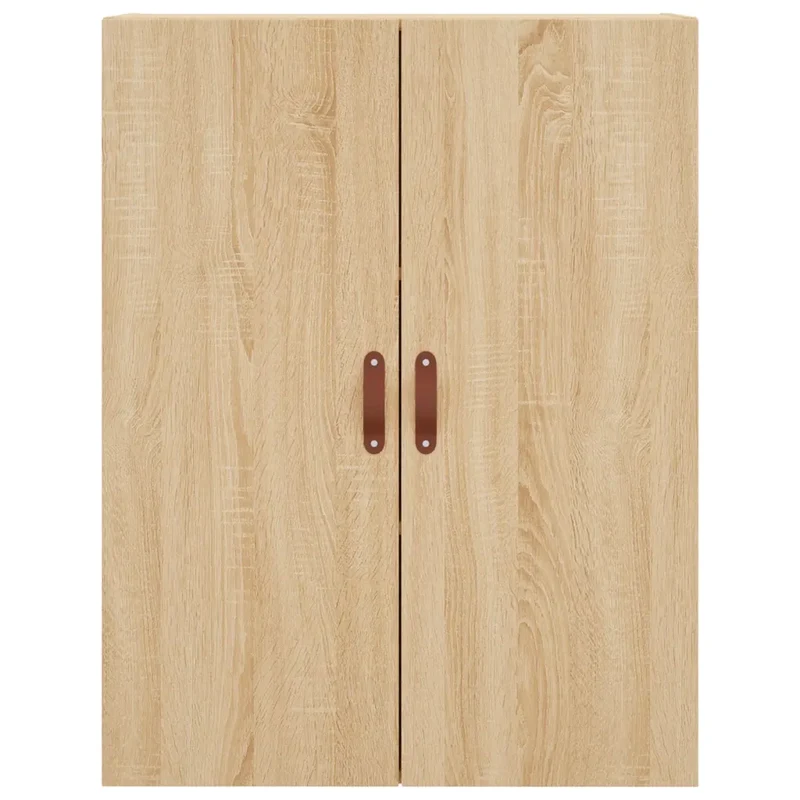 Armoire murale polyvalente grand espace rangement 69,5 x 34 x 90 cm en bois d'ingénierie chêne sonoma 02_0048567