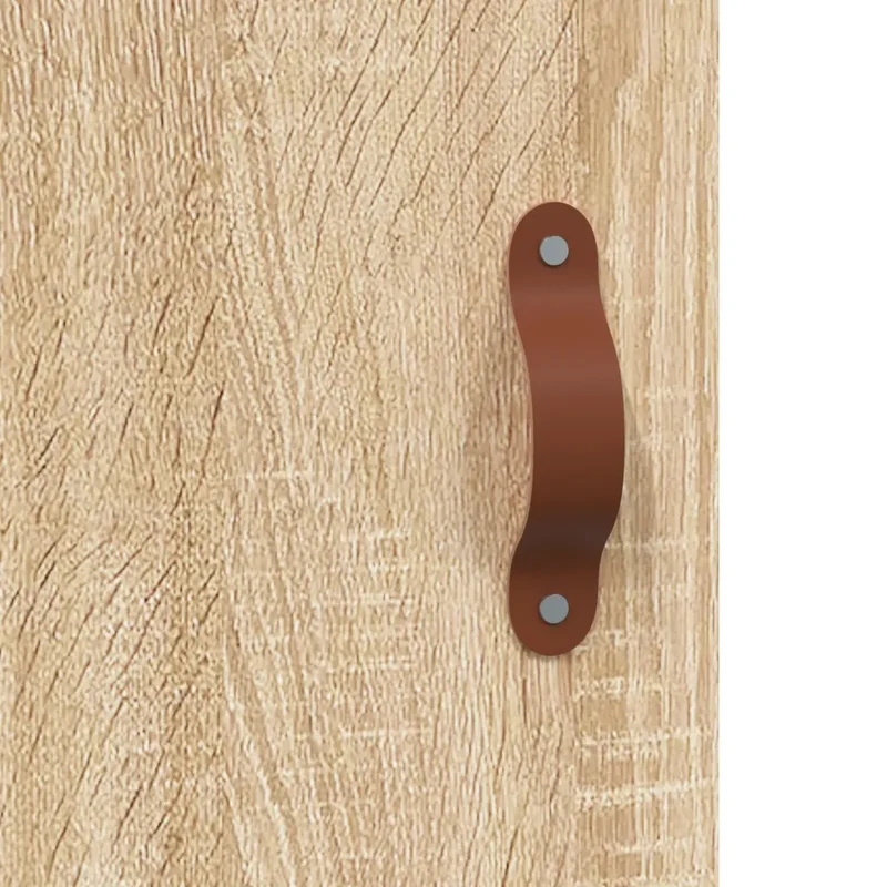 Armoire murale polyvalente grand espace rangement 69,5 x 34 x 90 cm en bois d'ingénierie chêne sonoma 02_0048567
