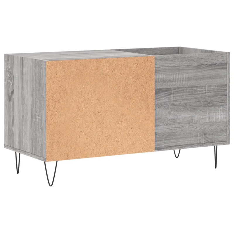 Armoire à disques pratique avec grand espace de rangement 85 x 38 x 48 cm en bois d'ingénierie sonoma gris 02_0049113