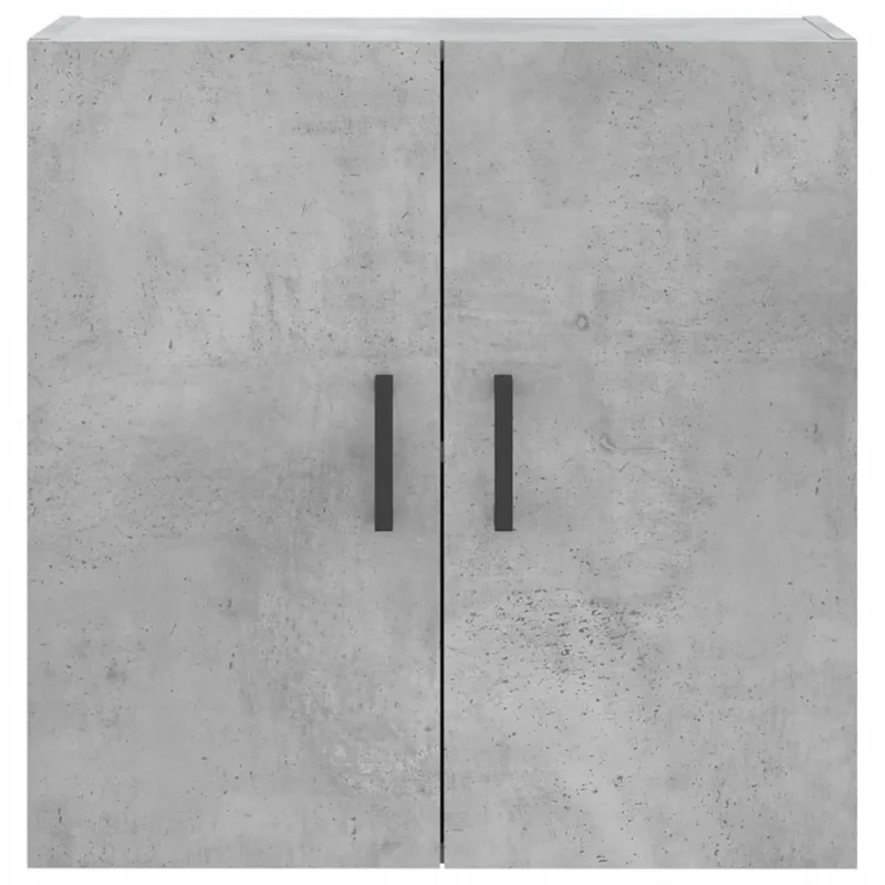 Armoire murale flottante pratique rangement 60 x 31 x 60 cm en bois d'ingénierie gris béton 02_0048805