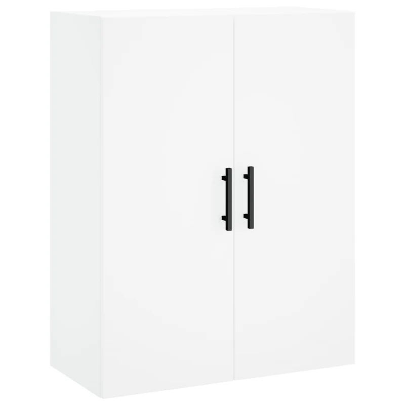 Buffet bahut commode armoire meuble de rangement organisateur cuisine salle de séjour salon haut 69,5 x 34 x 180 cm bois d'ingénierie blanc 02_0032549