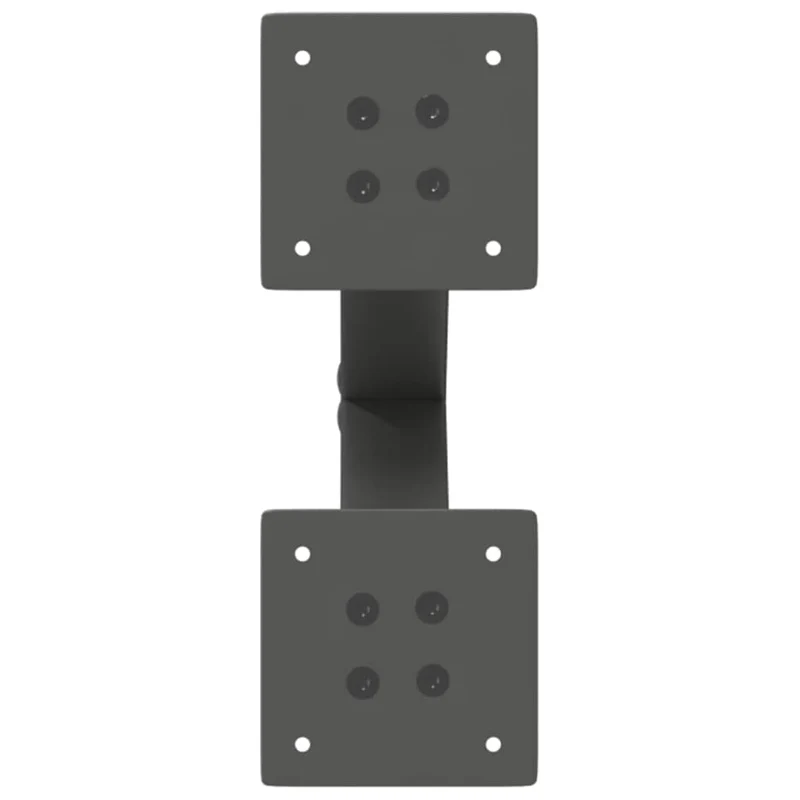 Lot de 2 pieds de table basse en forme de X 38 x 42-43 cm avec niveleurs réglables design moderne en acier anthracite 02_0057168