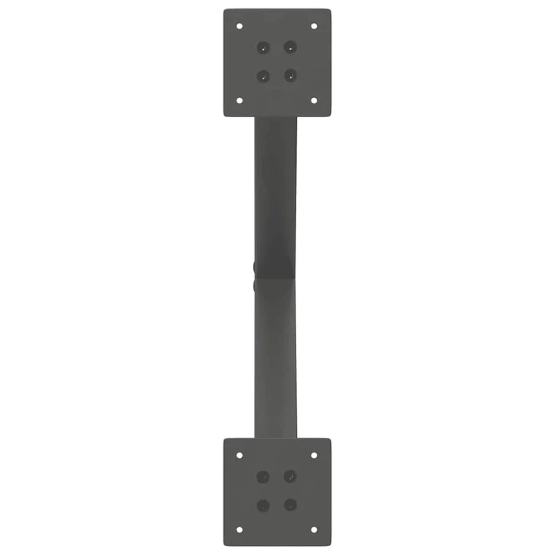 Lot de 2 pieds de table basse en forme de X ajustables 60 x 43 cm en acier anthracite 02_0057175