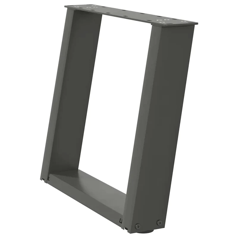 Lot de 2 pieds de table basse réglables en U 50 x 43 cm design moderne ambiance épurée en acier anthracite 02_0057050