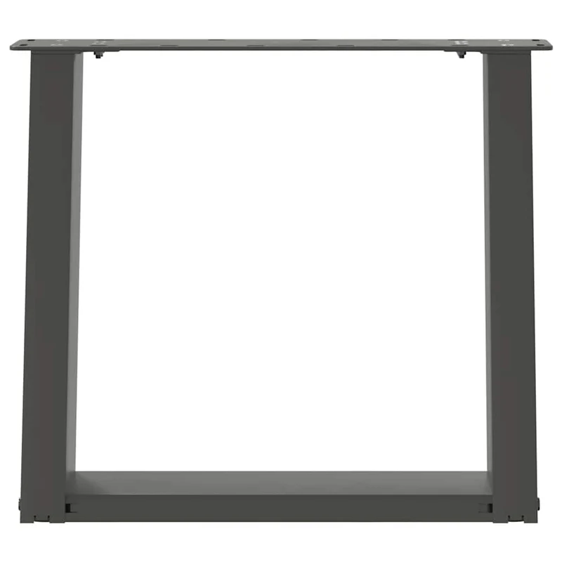 Lot de 2 pieds de table basse réglables en U 50 x 43 cm design moderne ambiance épurée en acier anthracite 02_0057050