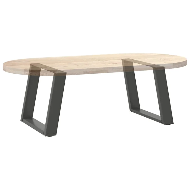 Lot de 2 pieds de table basse réglables en U 50 x 43 cm design moderne ambiance épurée en acier anthracite 02_0057050
