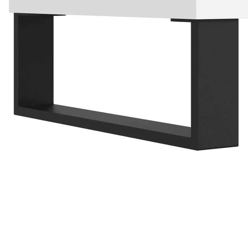 Buffet bahut commode armoire meuble de rangement organisateur cuisine salle de séjour salon haut 69,5 x 34 x 180 cm bois d'ingénierie blanc 02_0032627