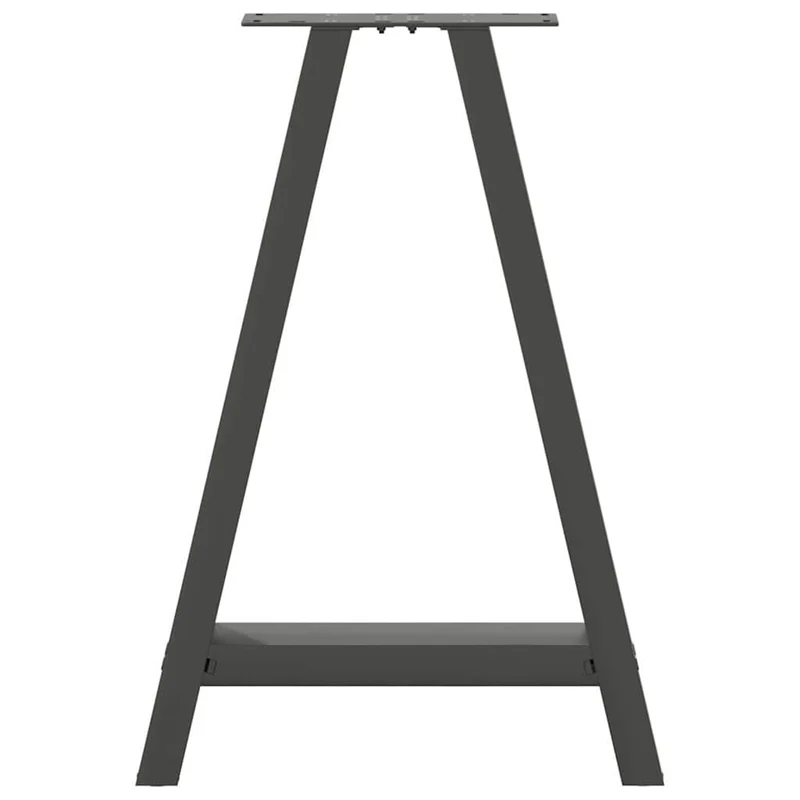 Lot de 2 pieds de table à manger en A 50 x 72-73 cm avec niveleurs réglables design moderne en acier anthracite 02_0057124