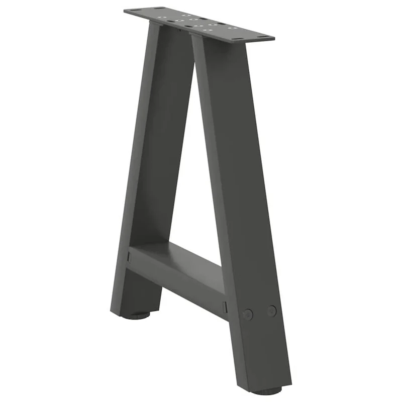 Lot de 2 pieds de table basse en forme de A 50 x 42 x 43 cm finition moderne stable en acier anthracite 02_0057114