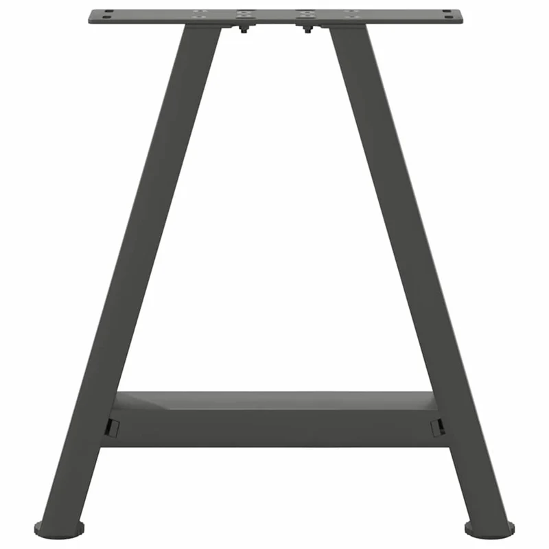 Lot de 2 pieds de table basse en forme de A 50 x 42 x 43 cm finition moderne stable en acier anthracite 02_0057114