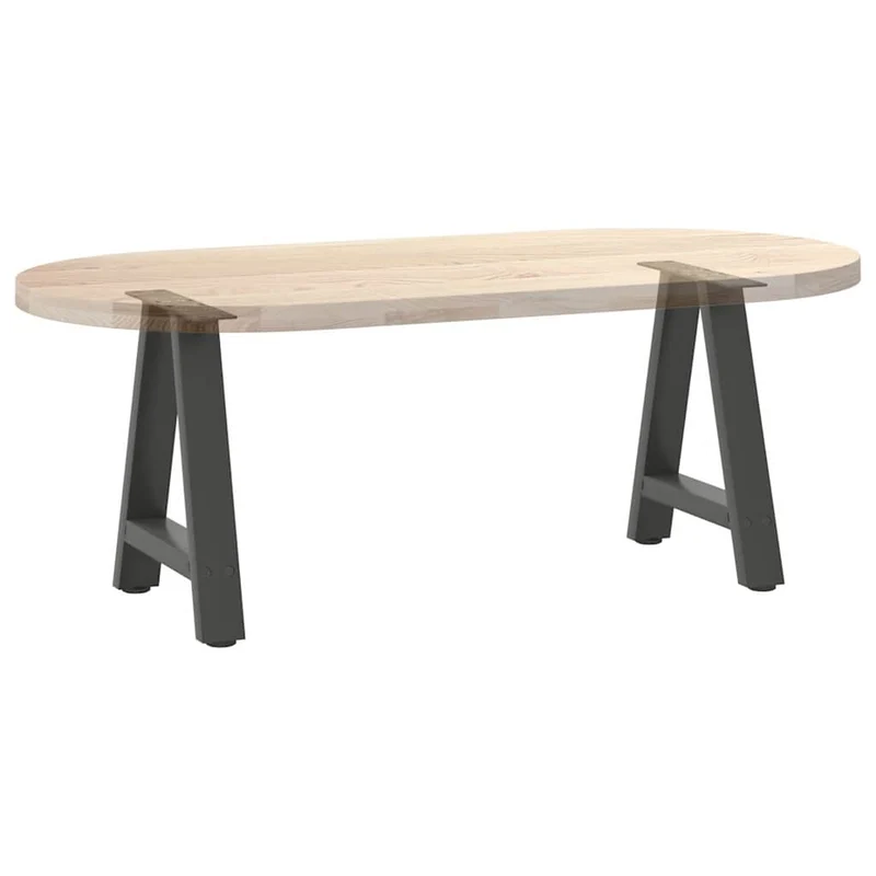 Lot de 2 pieds de table basse en forme de A 50 x 42 x 43 cm finition moderne stable en acier anthracite 02_0057114