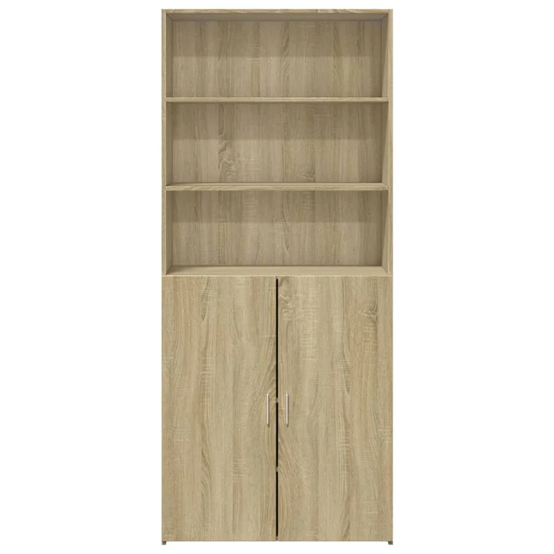 Buffet bahut commode armoire meuble de rangement organisateur cuisine salle de séjour salon haut sonoma 80 x 42,5 x 185 cm bois d'ingénierie marron 02_0034210