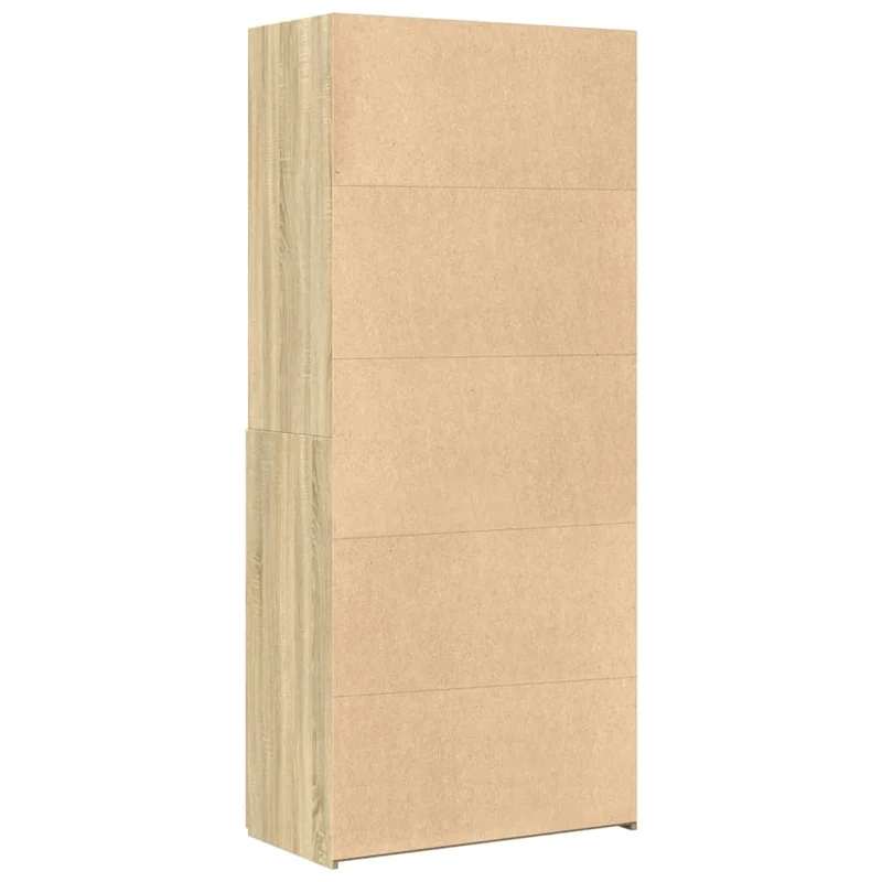 Buffet bahut commode armoire meuble de rangement organisateur cuisine salle de séjour salon haut sonoma 80 x 42,5 x 185 cm bois d'ingénierie marron 02_0034210