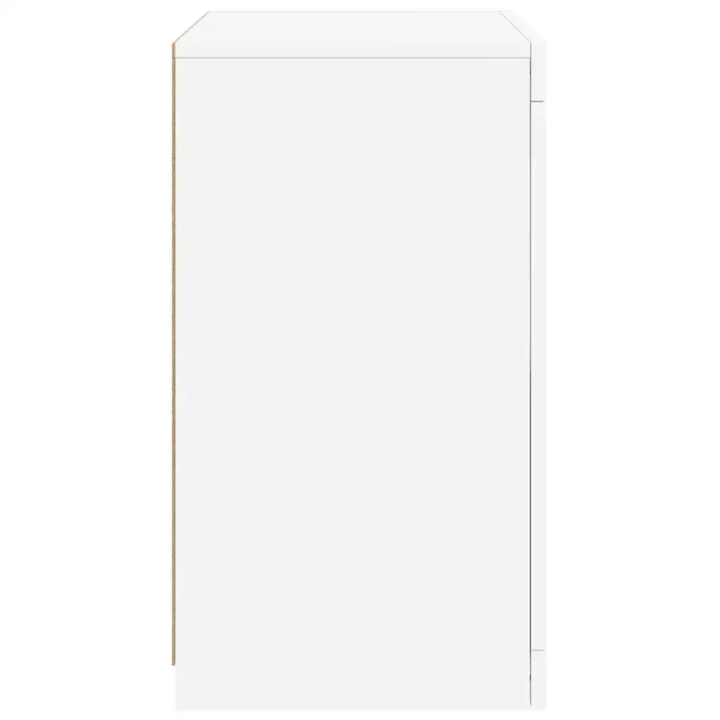 Armoire latérale design contemporain avec éclairage LED 41 x 37 x 67 cm en bois d'ingénierie blanc 02_0049363