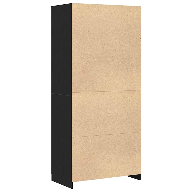 Armoire moderne style contemporain 90 x 52 x 200 cm pratique et élégante en bois d'ingénierie chêne noir 02_0051864