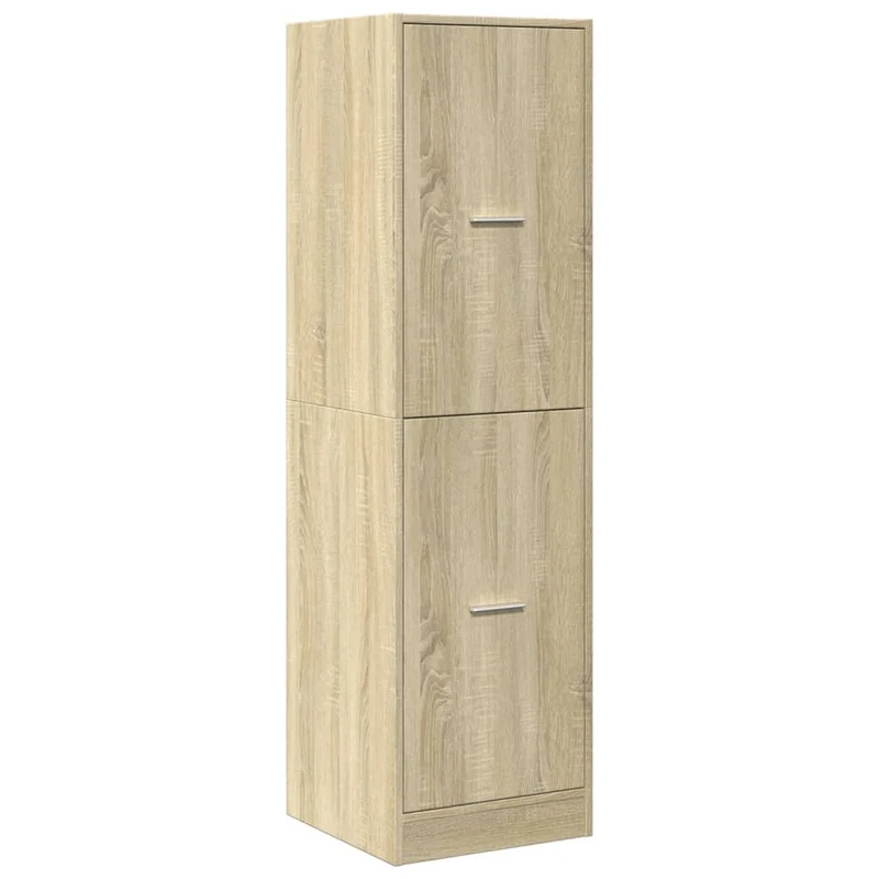 Armoire d'apothicaire chêne sonoma bois d'ingénierie 40 x 41 x 144,5 cm grand espace de rangement style classique en bois chêne sonoma 02_0055660