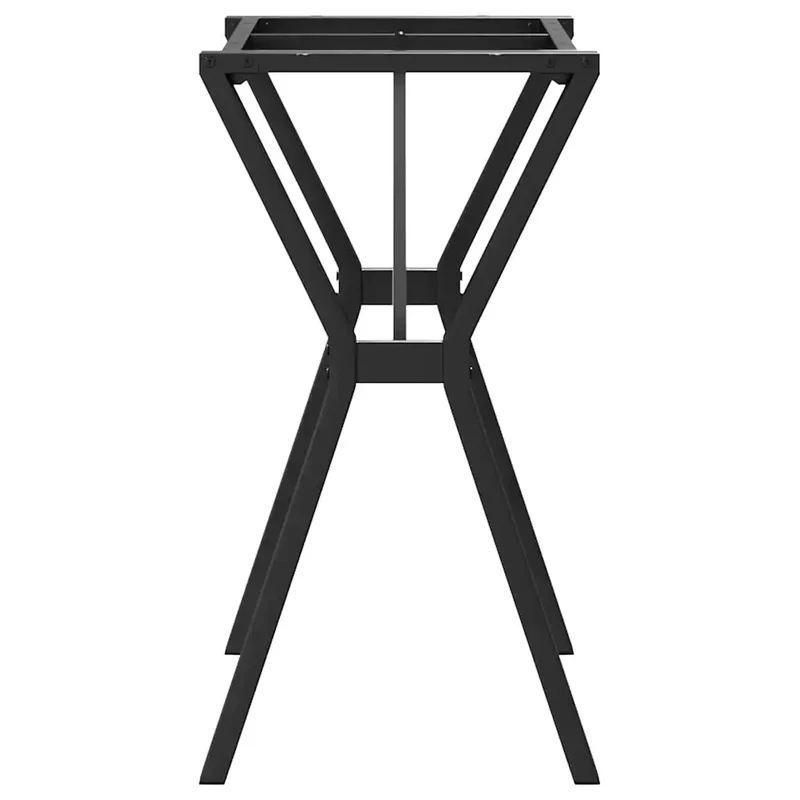 Pieds de table à manger cadre en Y 80 x 40 x 73 cm robustes faciles à installer style industriel en acier noir 02_0047260