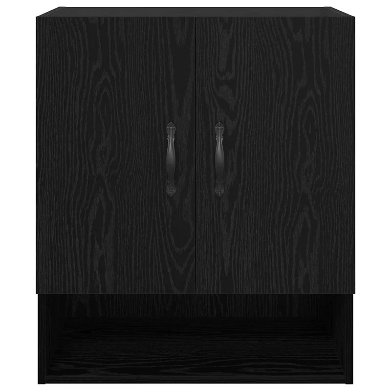 Armoire murale rectangulaire chic pratique espace réduit 60 x 31 x 70 cm en bois d'ingénierie chêne noir 02_0052487