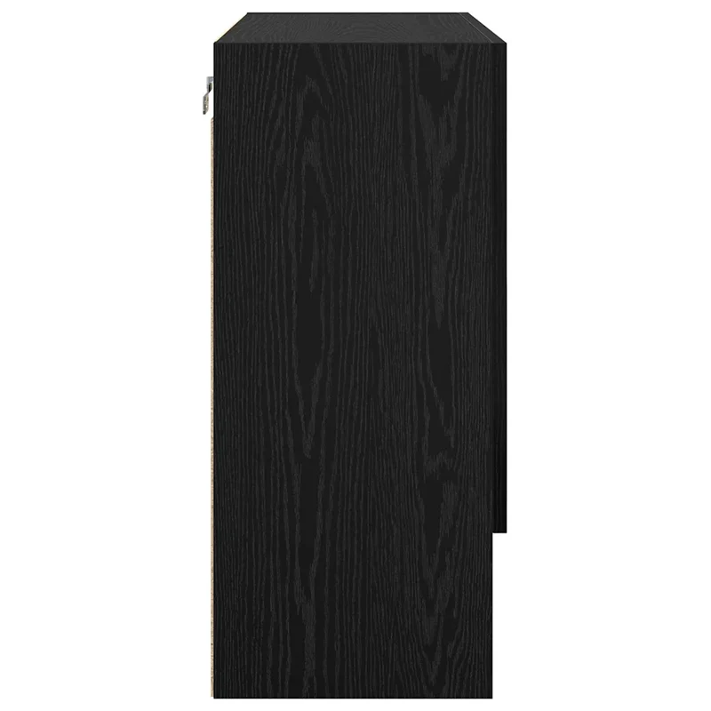 Armoire murale rectangulaire chic pratique espace réduit 60 x 31 x 70 cm en bois d'ingénierie chêne noir 02_0052487