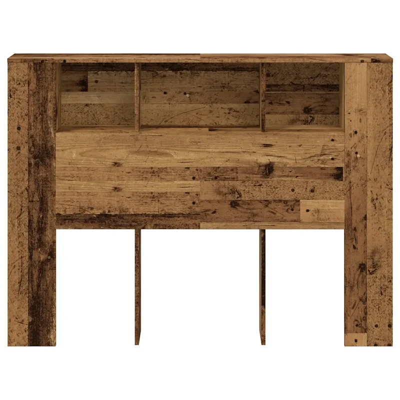 Armoire de tête de lit bibliothèque pratique peu encombrante 140 x 18,5 x 102,5 cm en bois d'ingénierie vieux bois 02_0050968