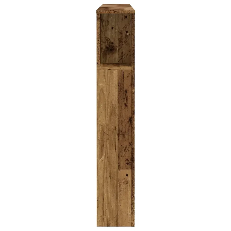 Armoire de tête de lit bibliothèque pratique peu encombrante 140 x 18,5 x 102,5 cm en bois d'ingénierie vieux bois 02_0050968