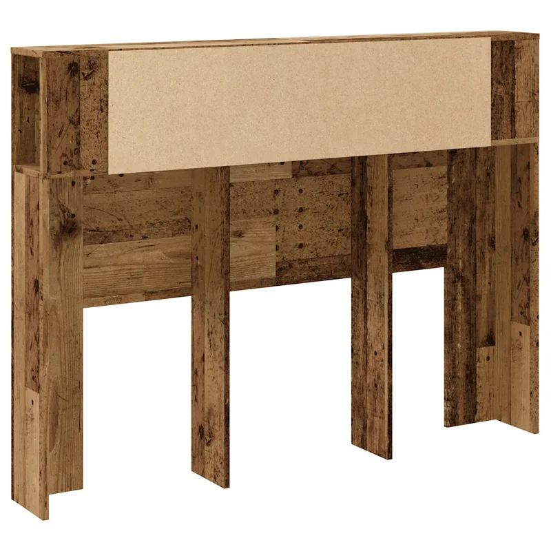 Armoire de tête de lit bibliothèque pratique peu encombrante 140 x 18,5 x 102,5 cm en bois d'ingénierie vieux bois 02_0050968