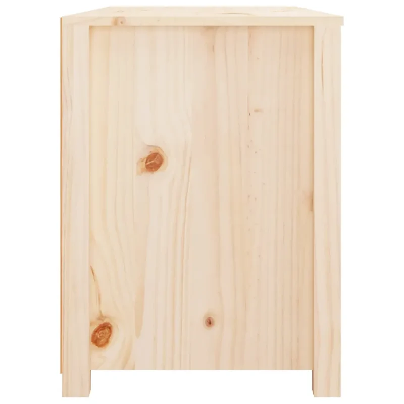 Armoire latérale pratique rustique rangement 100 x 40 x 54 cm en bois de pin naturel 02_0048464