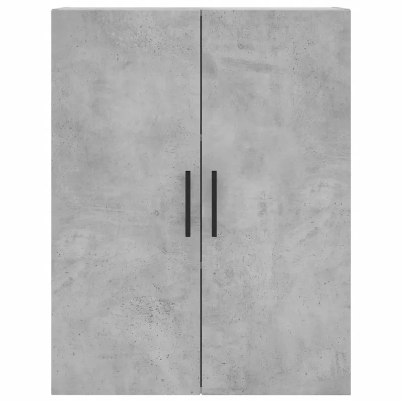 Armoire murale suspendue pratique 69,5 x 34 x 90 cm style contemporain rangement en bois d'ingénierie gris béton 02_0048599