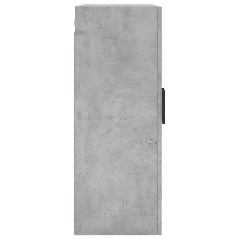 Armoire murale suspendue pratique 69,5 x 34 x 90 cm style contemporain rangement en bois d'ingénierie gris béton 02_0048599