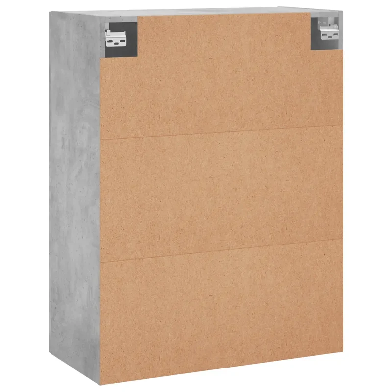 Armoire murale suspendue pratique 69,5 x 34 x 90 cm style contemporain rangement en bois d'ingénierie gris béton 02_0048599