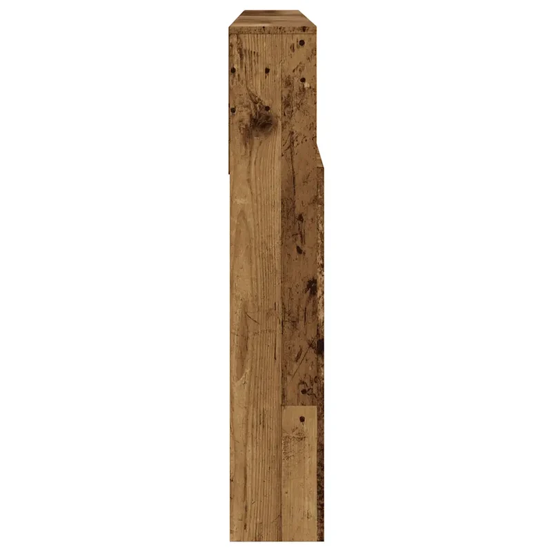 Armoire de tête de lit contemporaine avec rangement 200 x 19 x 103 cm en bois d'ingénierie vieux bois 02_0050962