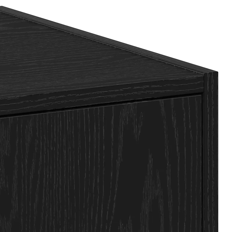 Armoire d'apothicaire multifonctionnelle rangement 30 x 41 x 144,5 cm en bois d'ingénierie chêne noir 02_0051799