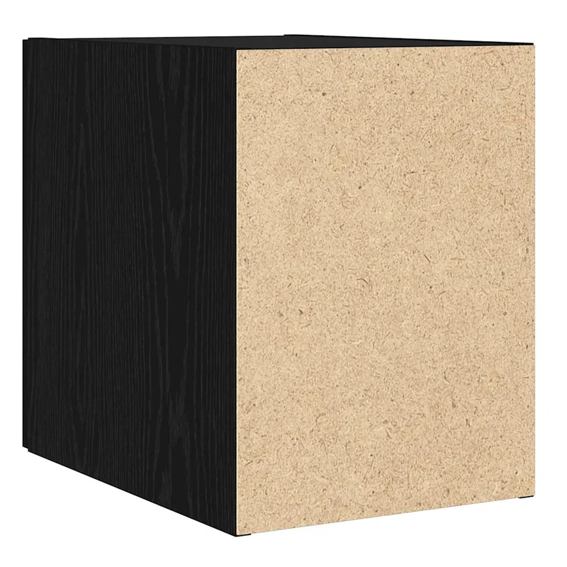 Armoire murale moderne avec 1 porte stockage 30 x 42,5 x 39,5 cm en bois d'ingénierie chêne noir 02_0052167