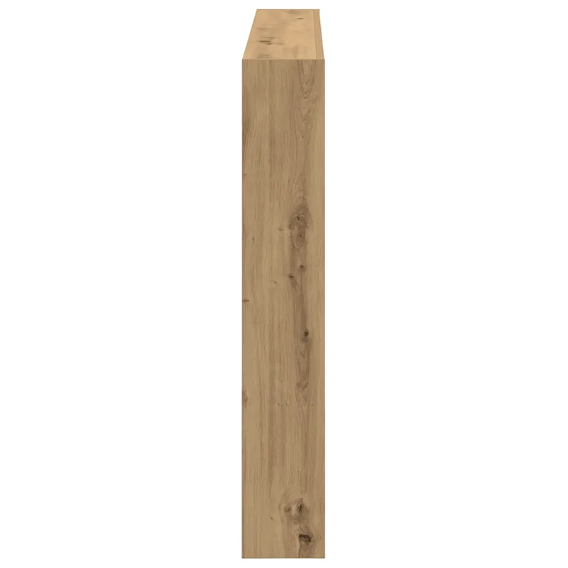 Armoire tête de lit moderne avec LED 140 x 17 x 102 cm rangement pratique style contemporain en bois d'ingénierie chêne artisanal 02_0051945