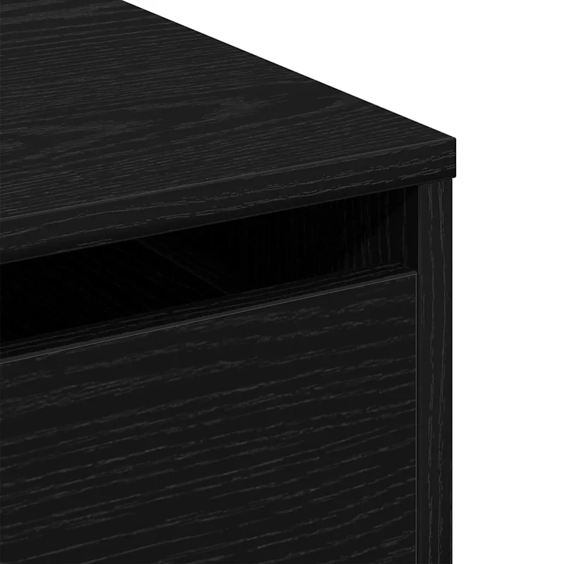 Armoire à tiroirs moderne rangement organisé chambre 40 x 41 x 76 cm en bois d'ingénierie noir 02_0052157