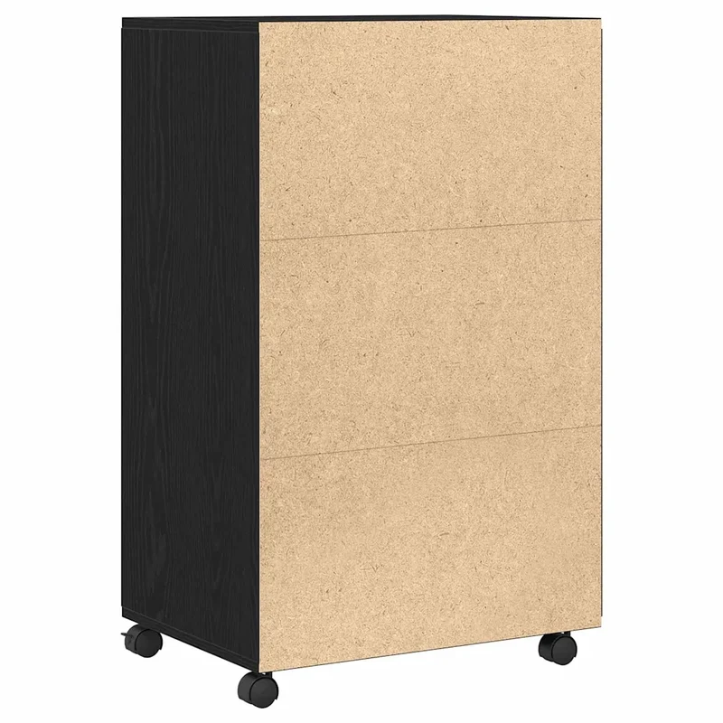 Armoire moderne rectangulaire 55 x 40 x 91 cm avec grand espace de stockage style épuré en bois d'ingénierie chêne noir 02_0052190