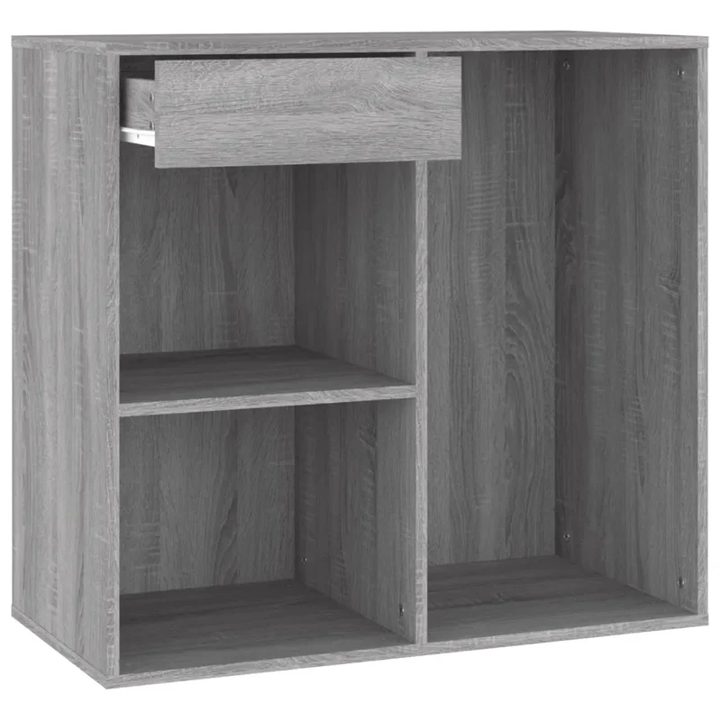 Armoire cosmétique design moderne rangement spacieux 80 x 40 x 75 cm en bois d'ingénierie gris 02_0048430
