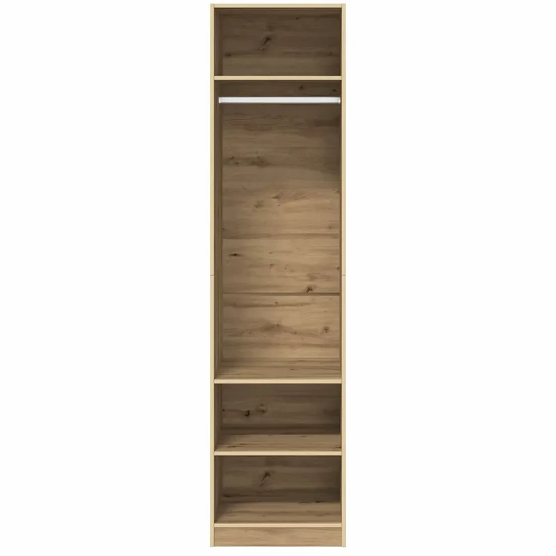Armoire de rangement moderne avec étagères en planches 50 x 50 x 200 cm en bois d'ingénierie chêne artisanal 02_0052445